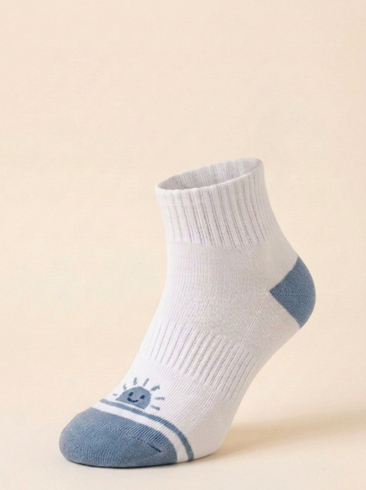 Little Kid 10-Pack — blue color-coded kids socks, ages 3–5