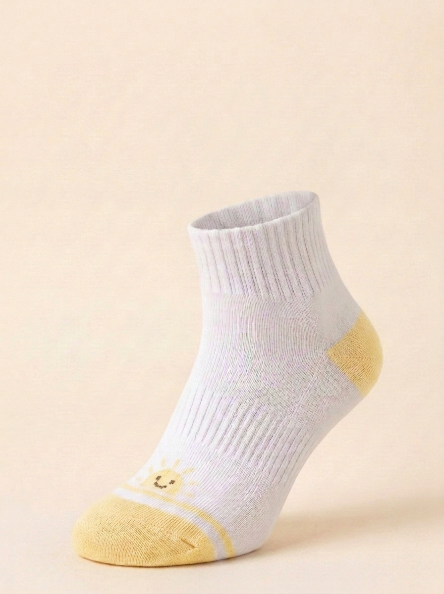 Toddler 10-Pack — yellow color-coded kids socks, 12–24 months
