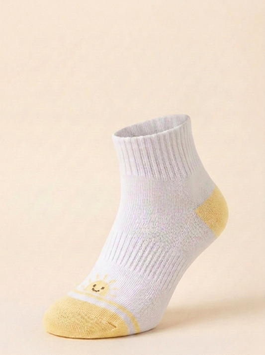 Toddler 10-Pack — yellow color-coded kids socks, 12–24 months