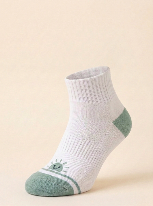 Big Kid 10-Pack — green color-coded kids socks, ages 6–8